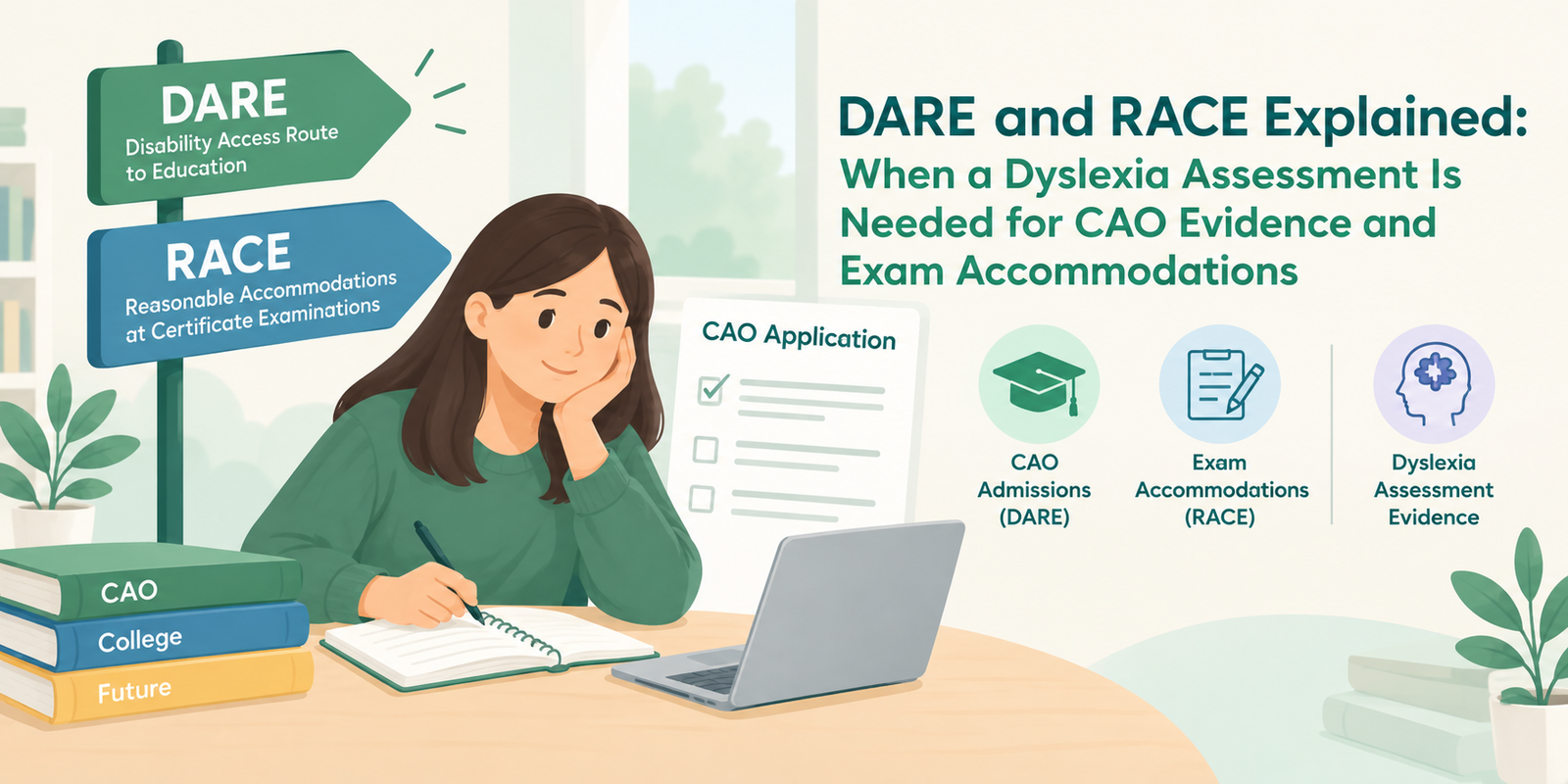 DARE and RACE Explained: When a Dyslexia Assessment Is Needed for CAO Evidence and Exam Accommodations